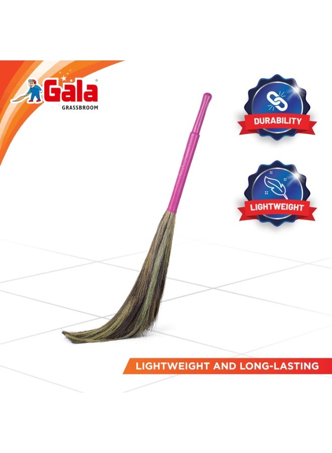Gala King Kong Grass Floor Broom - Pack Of 1, Pink - Image 2